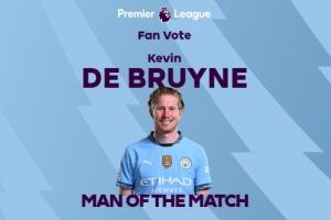 betvictor伟德(中国)唯一官方网站-送出6次关键传球，德布劳内当选曼城2-1维拉一役全场最佳